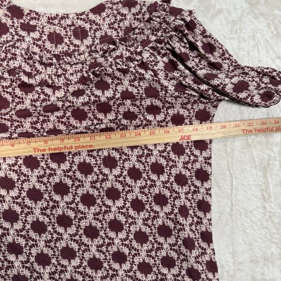 Nation LTD Women's Top Judith Yoked Tee Ikat V-neck Short Sleeve Size Small - Picture 7 of 8